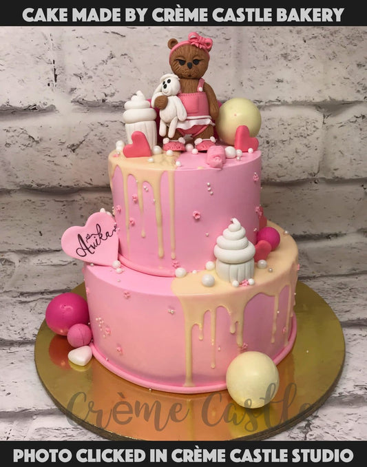 Teddy Drip Bottle Cake