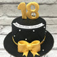 Black Gold Teenager Cake