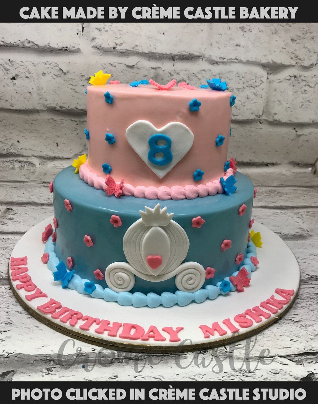 Pastel Baby Girl Cake Creme Castle