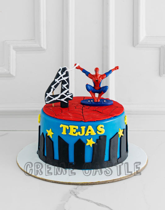 Spiderman Web Cake