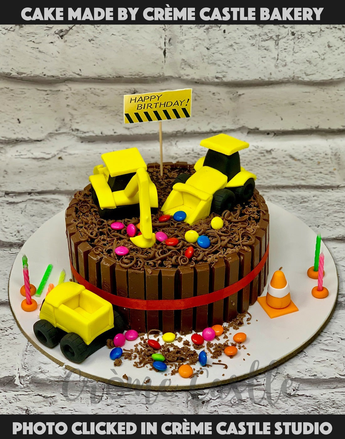 Construction Cake with KitKat by Creme Castle