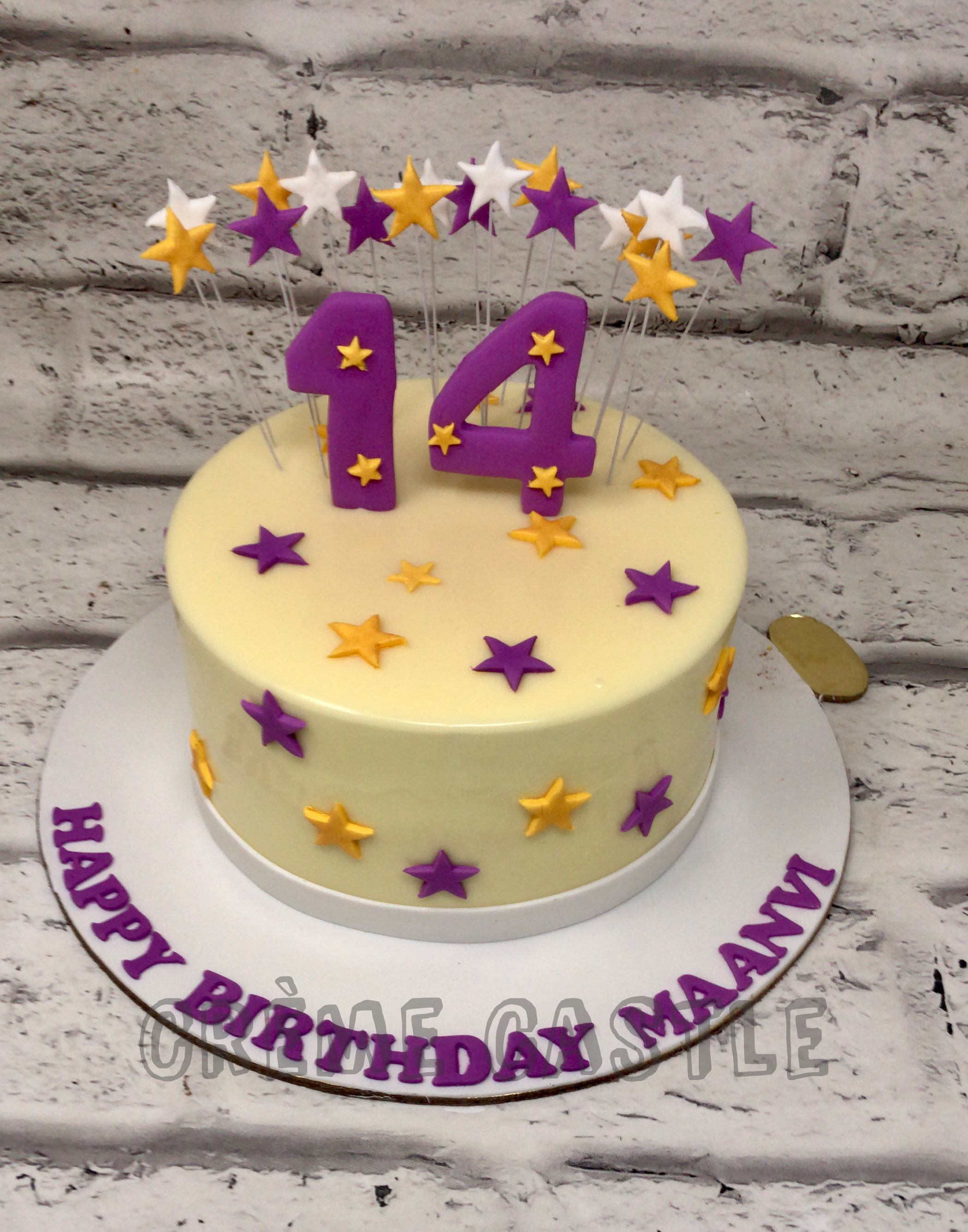 Moon Star Birthday Cake - Rashmi's Bakery