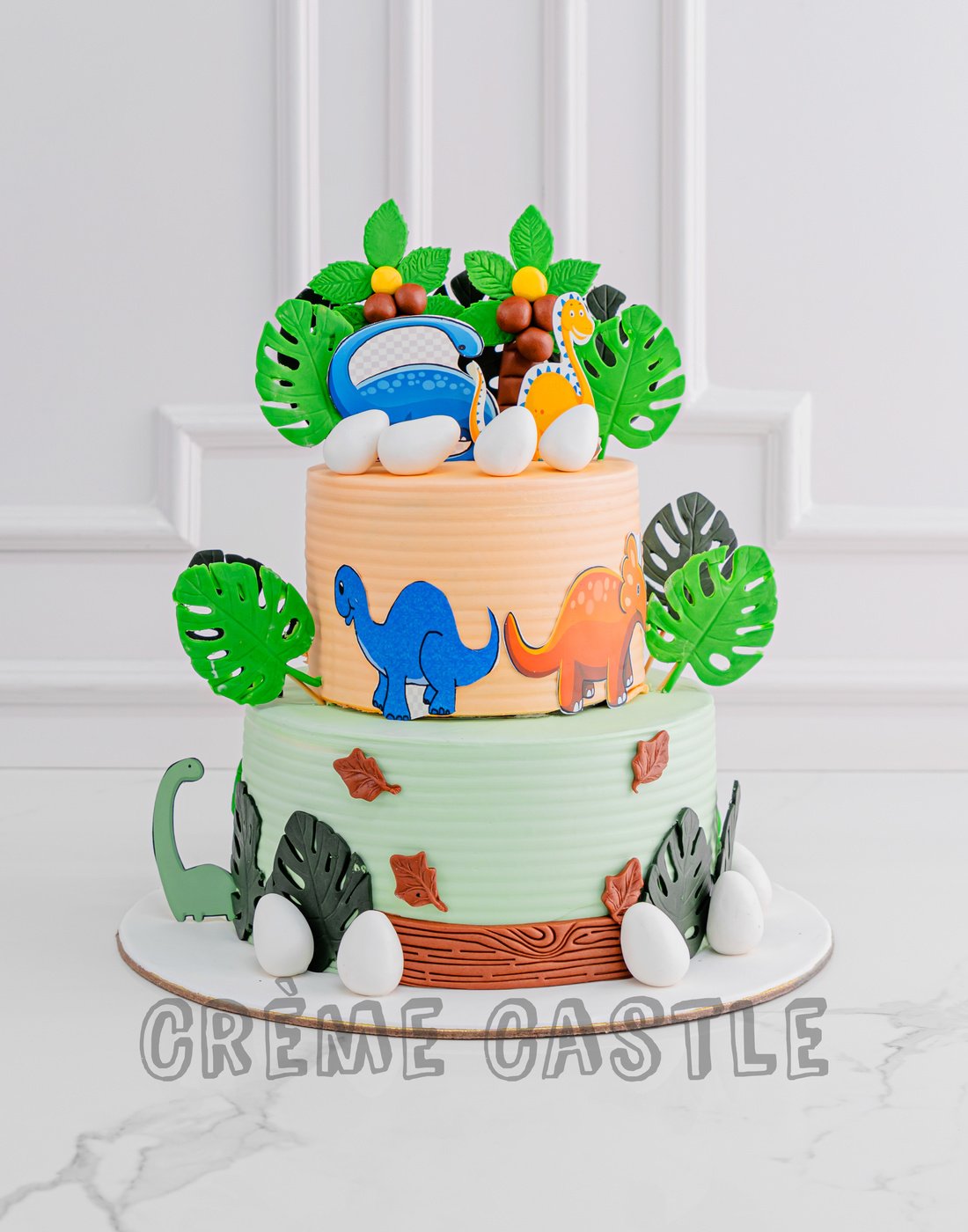 Dinosaur Theme Cake in 2 Tier by Creme Castle