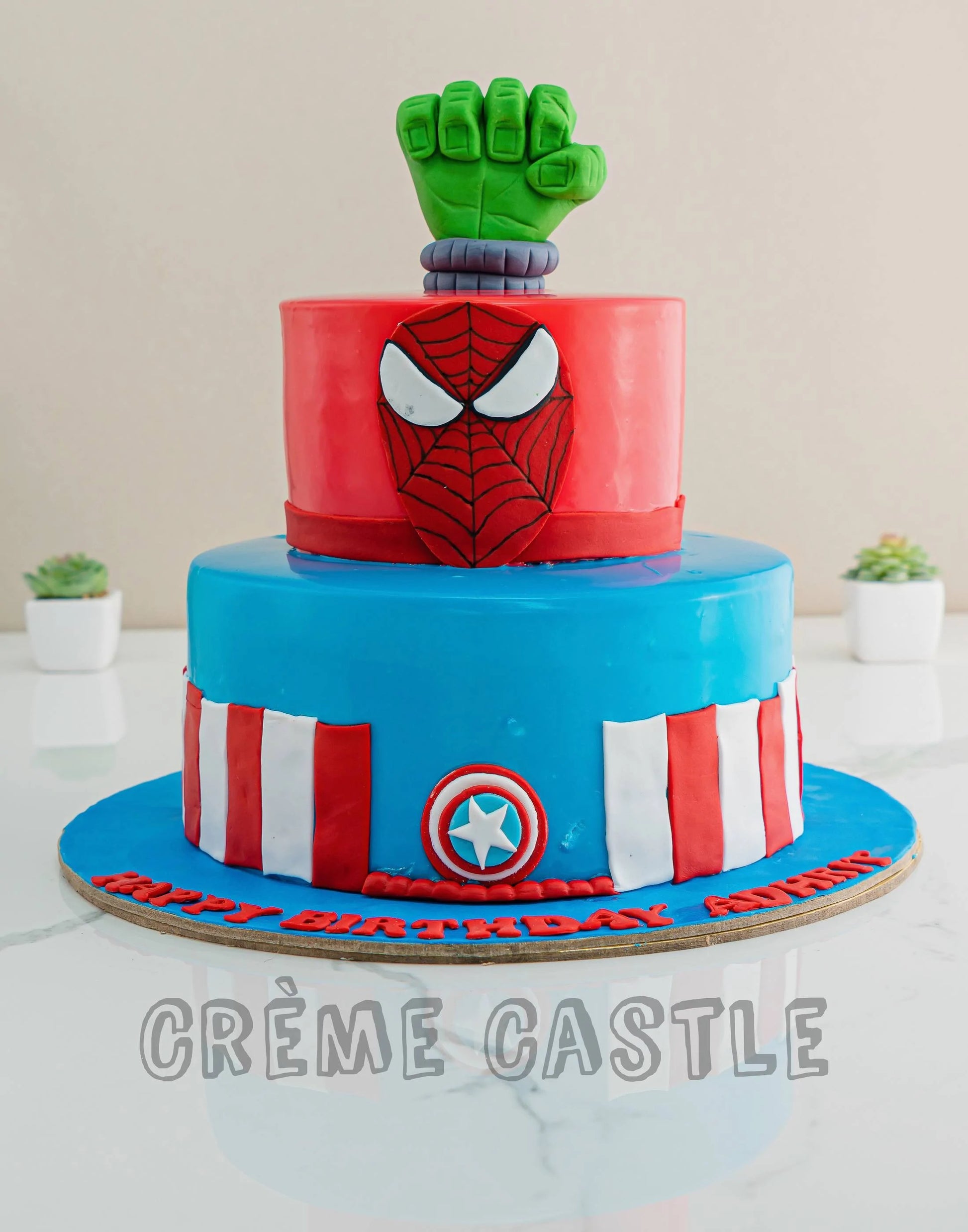 Avengers Cake in 2 Tier by Creme Castle