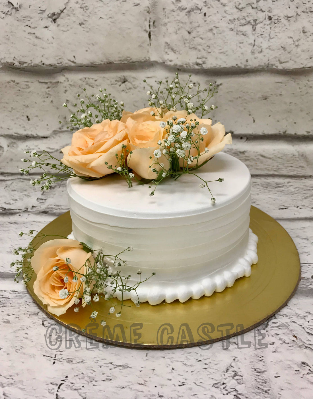 Orange Rose Cream Cake