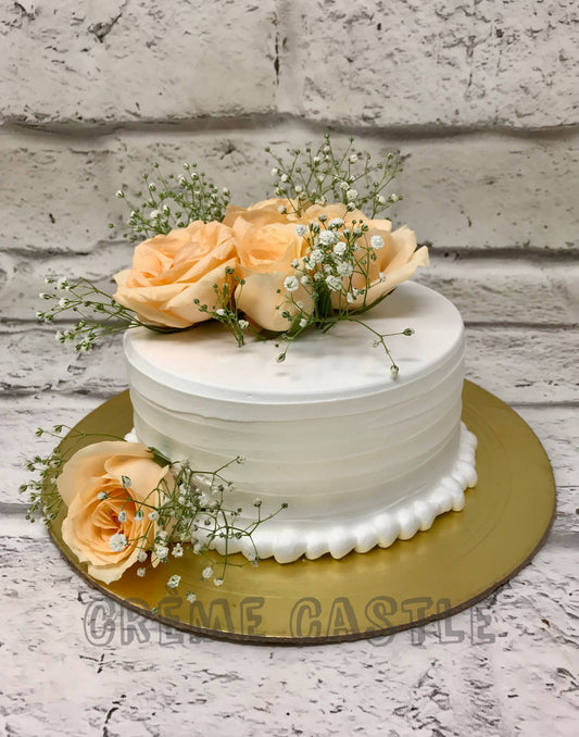 Orange Rose Cream Cake