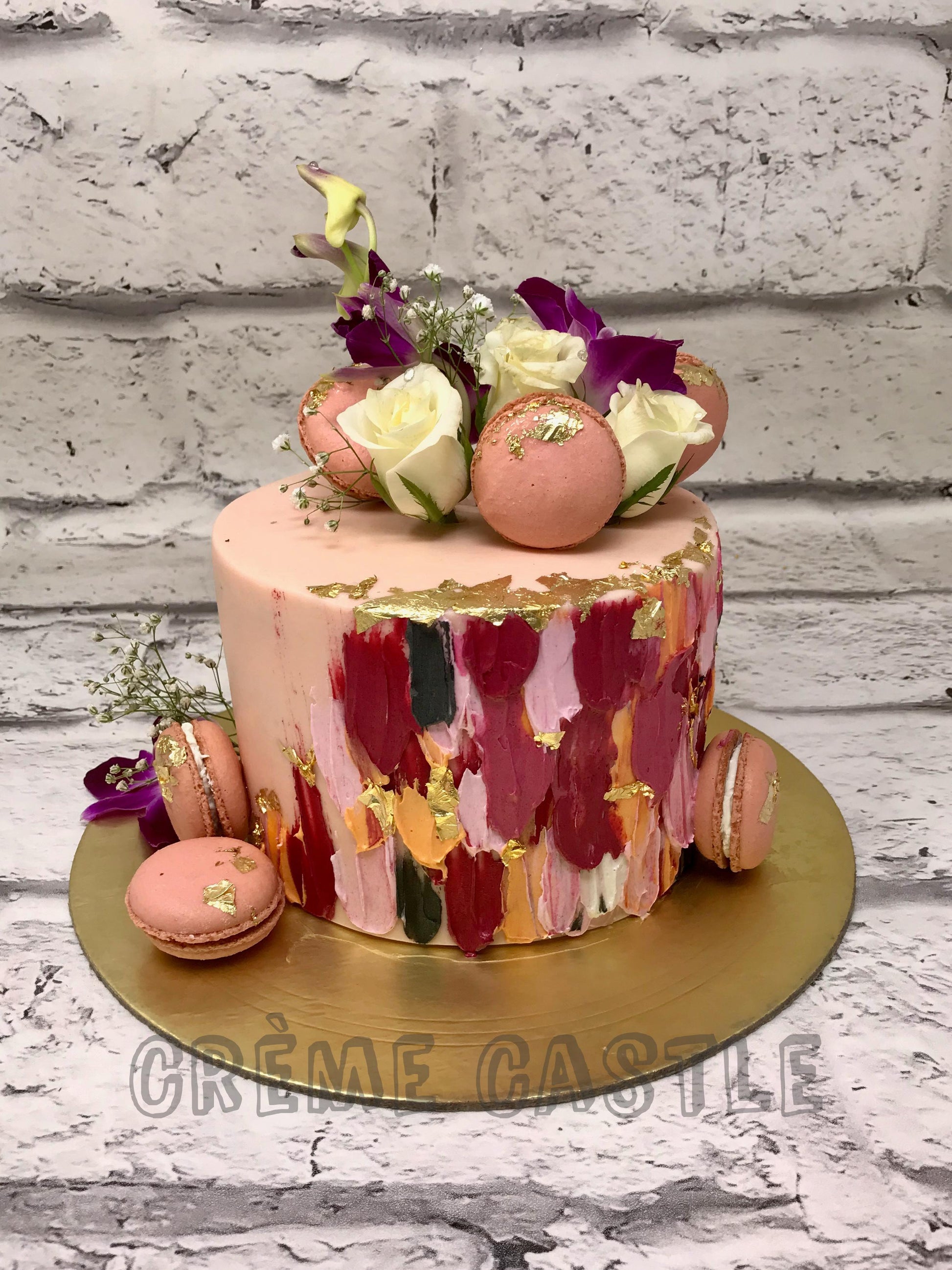 Hand Shading Macaron Cake