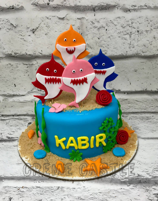 Baby Shark Theme Cake