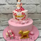 Girl Teddy Cake Creme Castle