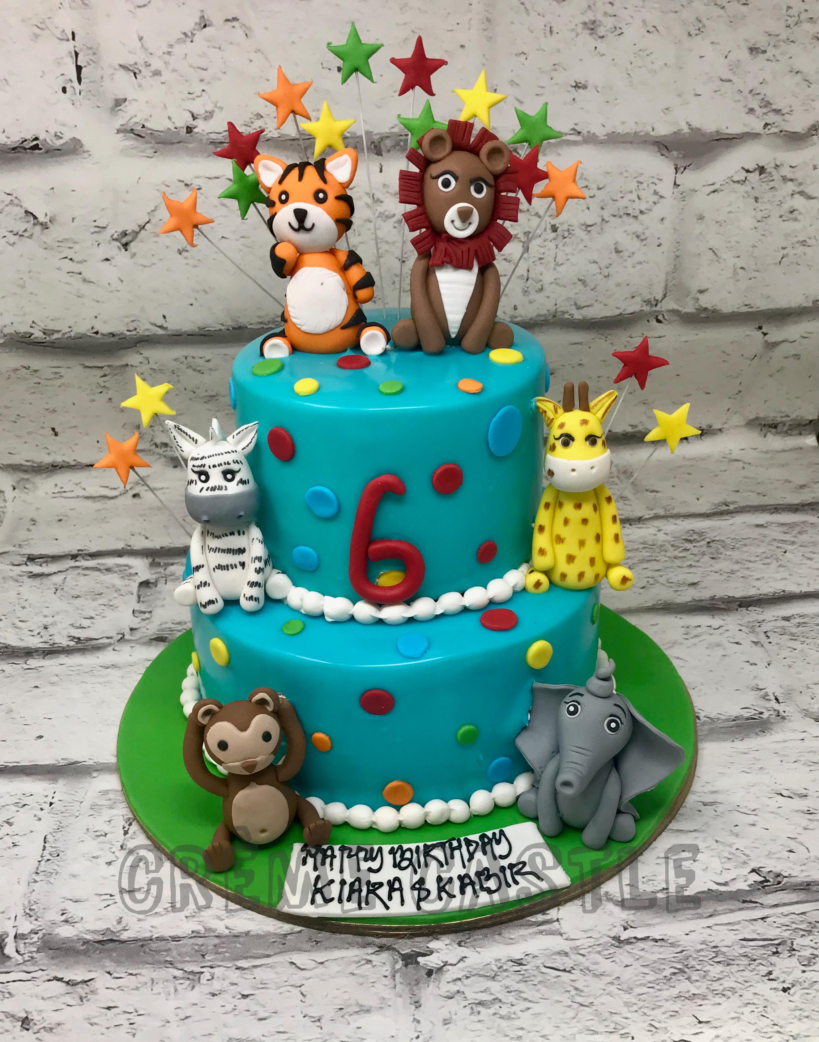 Animals Theme Fondant Cake (Delivery in 48 Hours Available) – Hot Breads