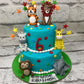 Blue Animals Cake