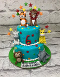 Blue Animals Cake