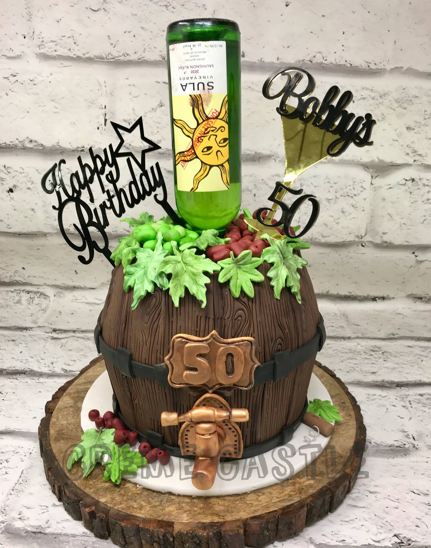 Wine Barrel Tap Cake