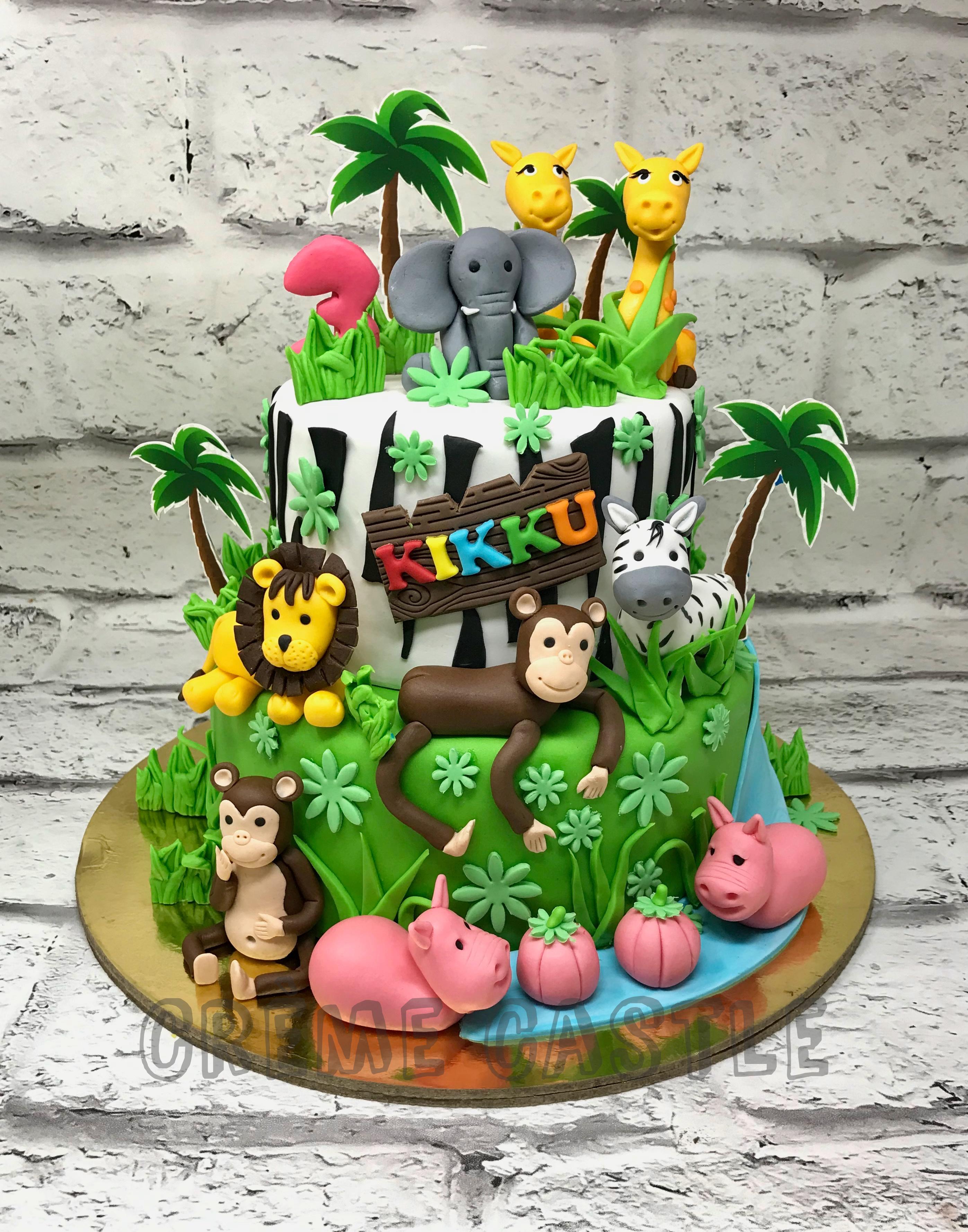 Animals Cake Decorations Safari Baby Shower Cake Topper Jungle Cake De – C  T B