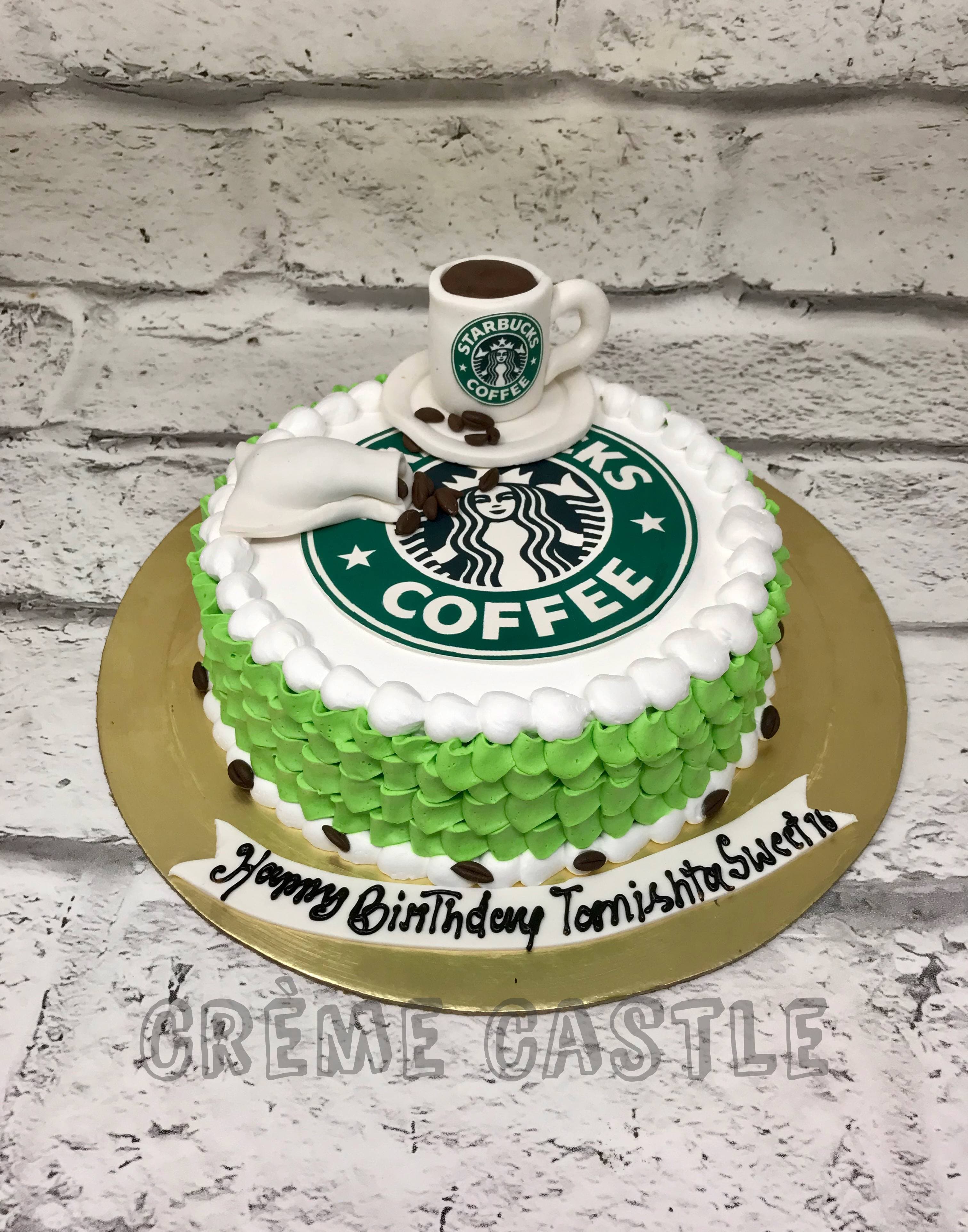 Starbucks Coffee Cup 3D Fondant Cake - CS0098 – Circo's Pastry Shop