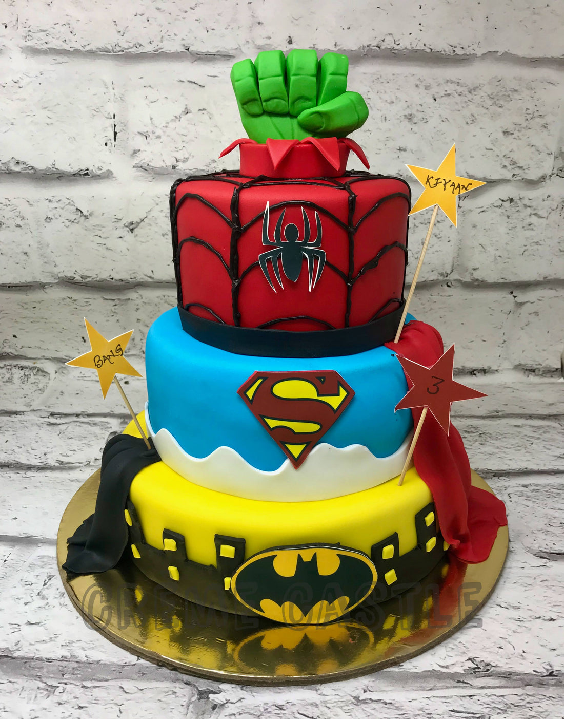 Superhero 3 Tier Cake