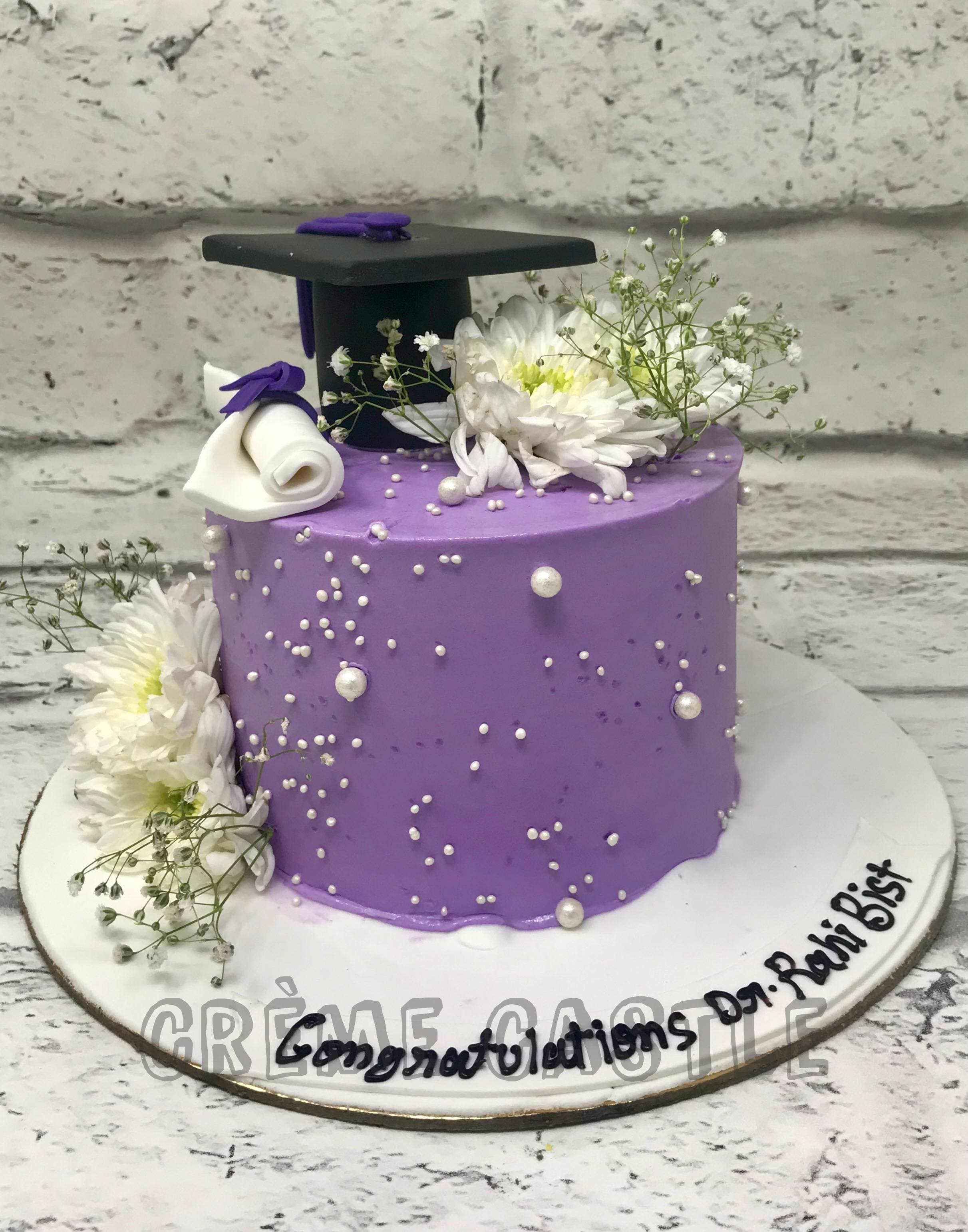 Simple fondant cake for Sofia's Graduation - My Culinary Adventures
