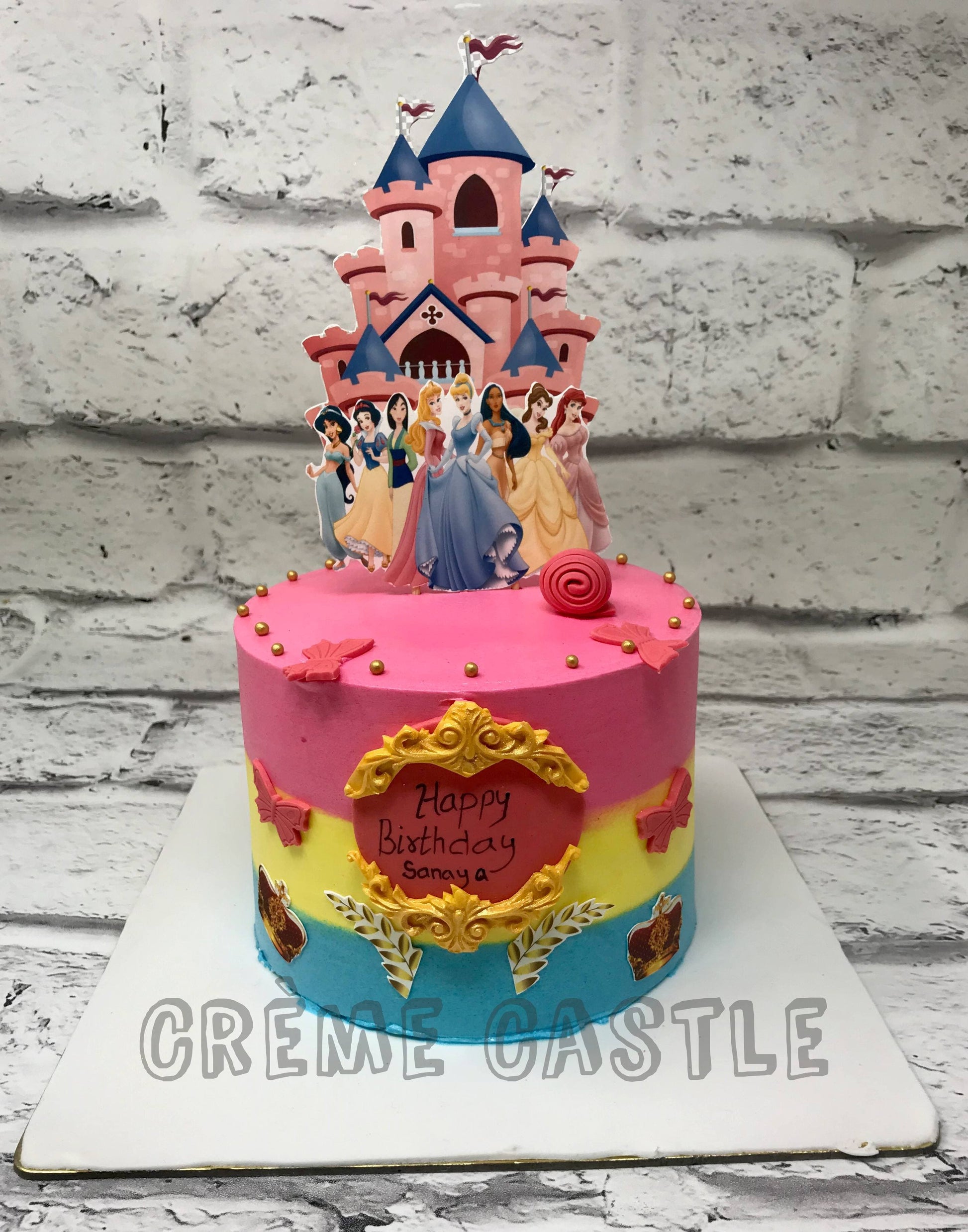 Princess Theme Cake. Castle Theme by Creme Castle