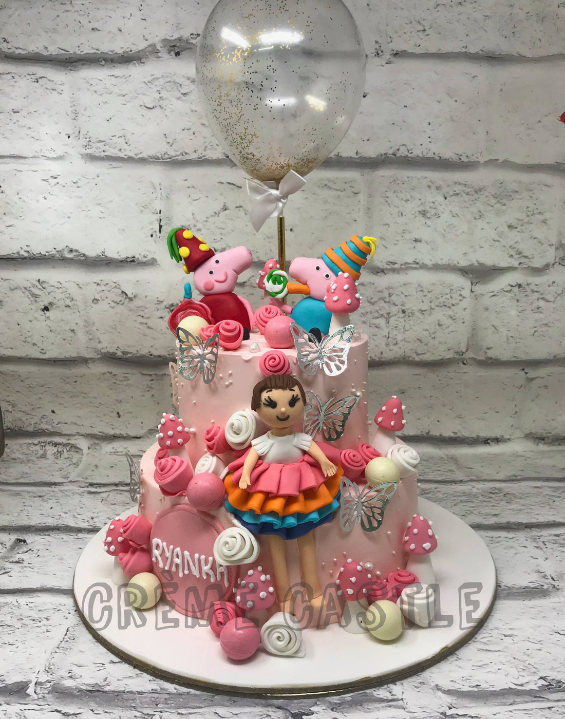 Peppa and Girl Cake