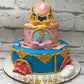 Cinderella Theme 2 Tier Cake by Creme Castle