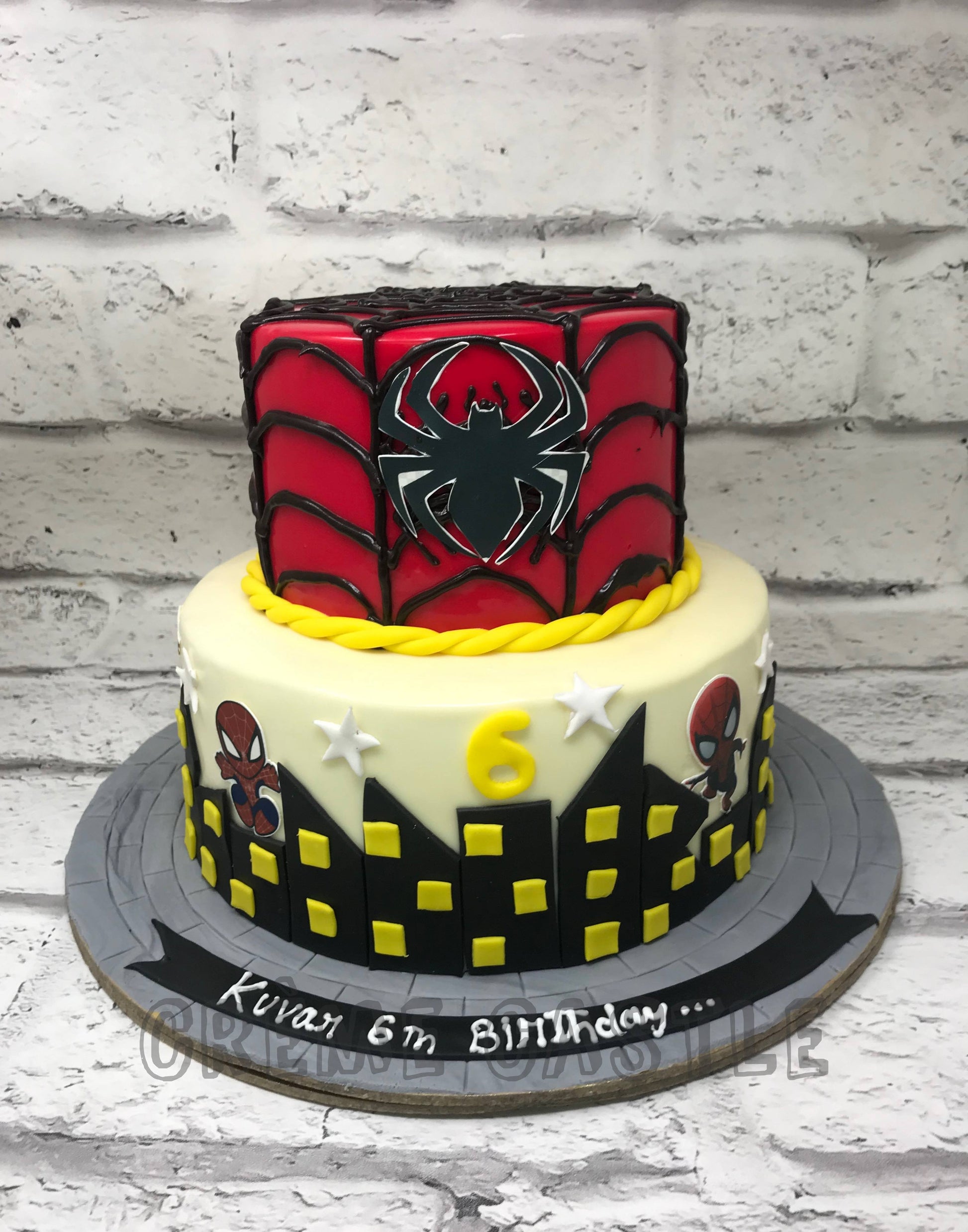 Spiderman City Cake