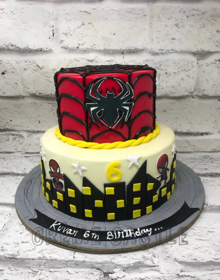 Spiderman City Cake