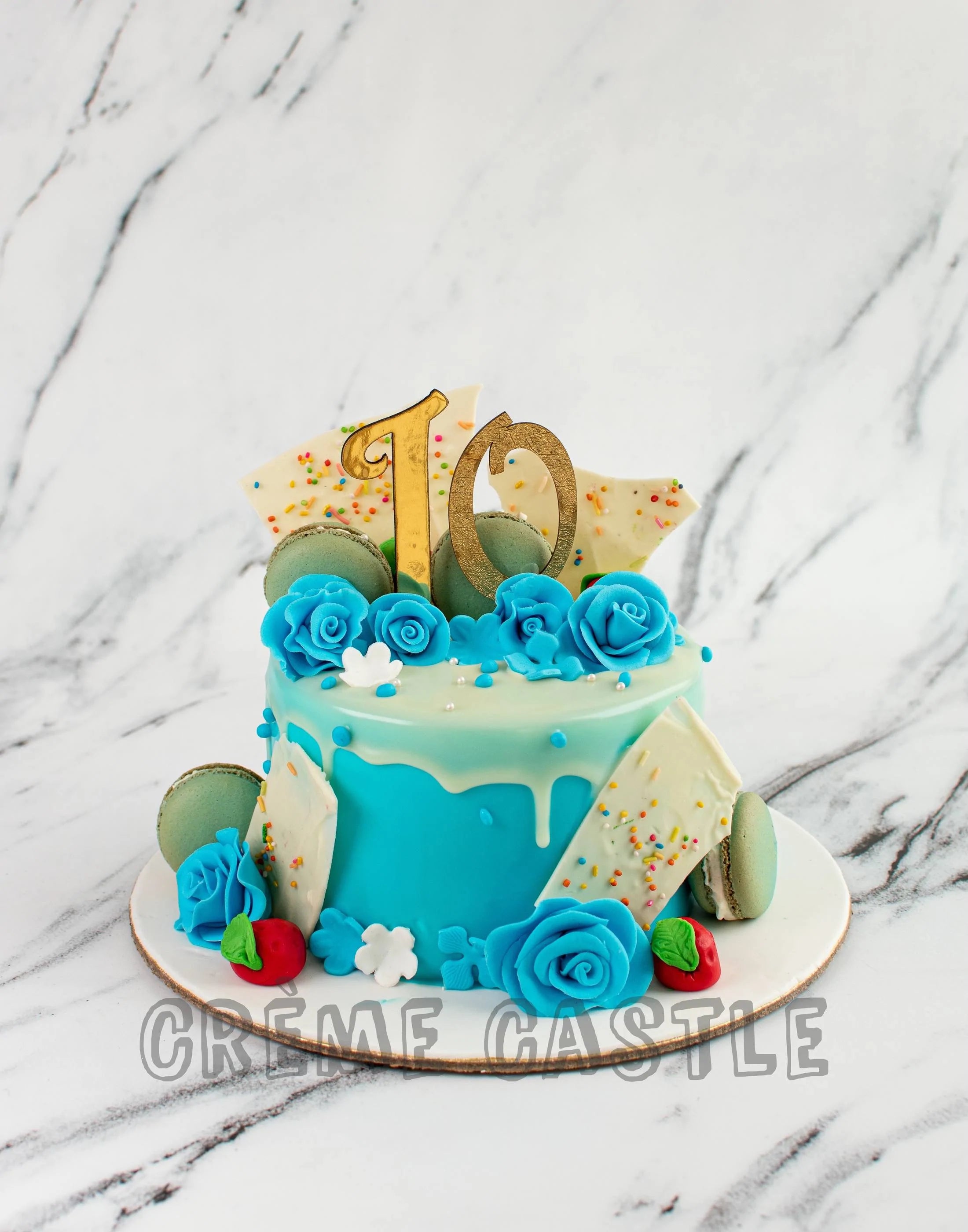 Blue Drip Cake – Dolce Bakery