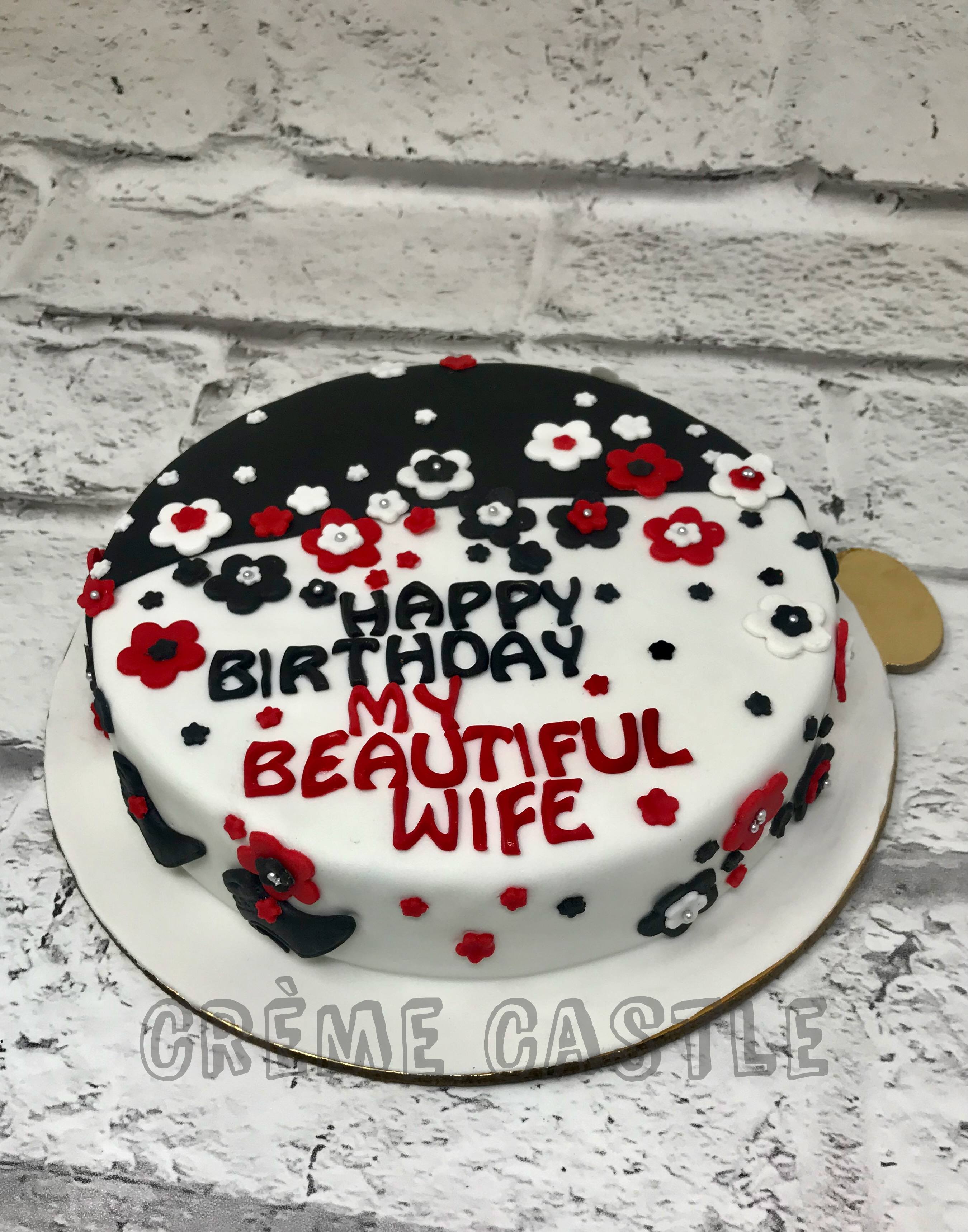 Birthday cake ideas for wife. Online birthday cake wife,custom cake for wife