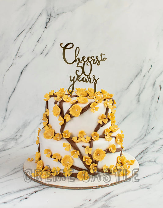 Yellow Floral Cake | Creme Castle