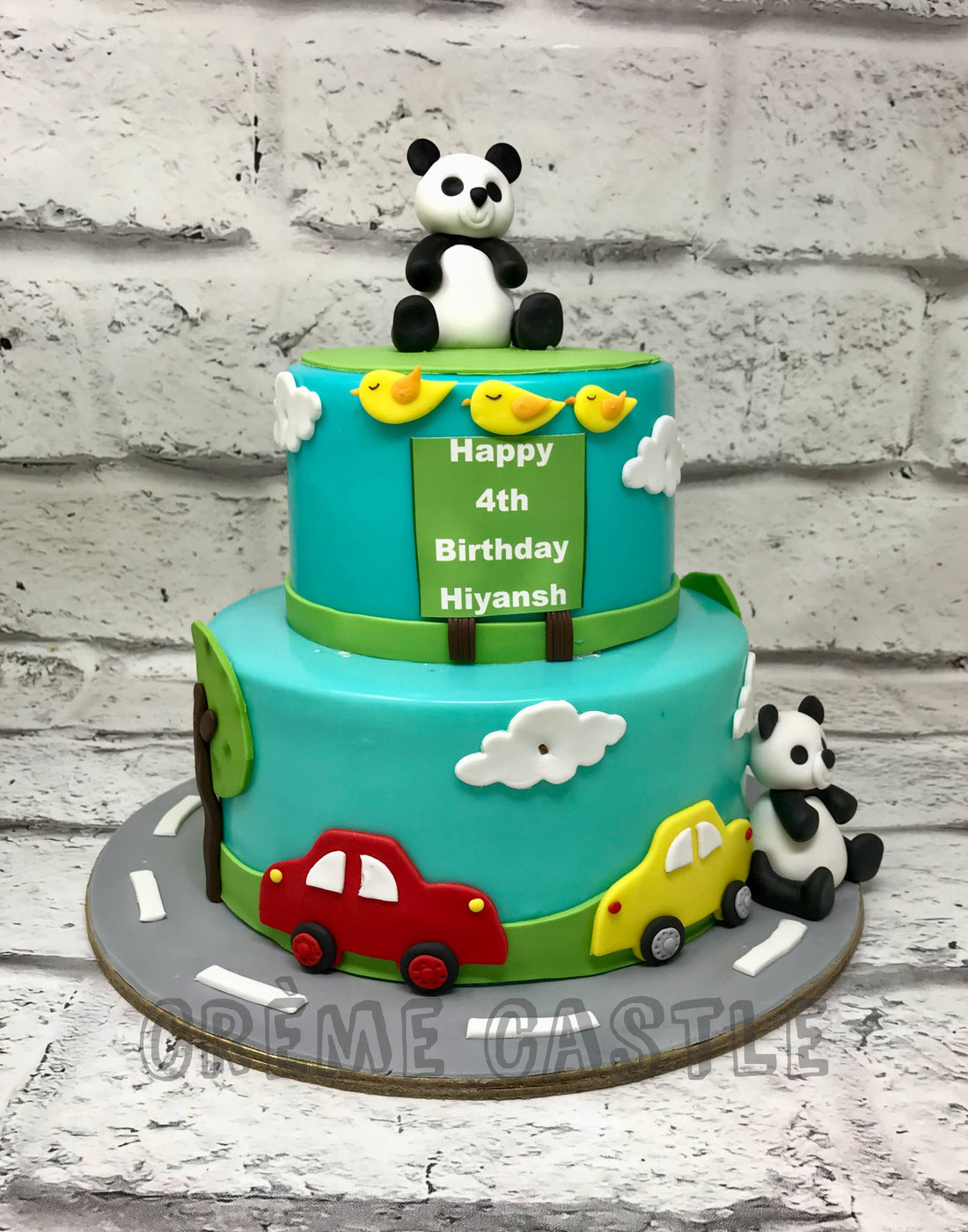 Panda Cars Cake