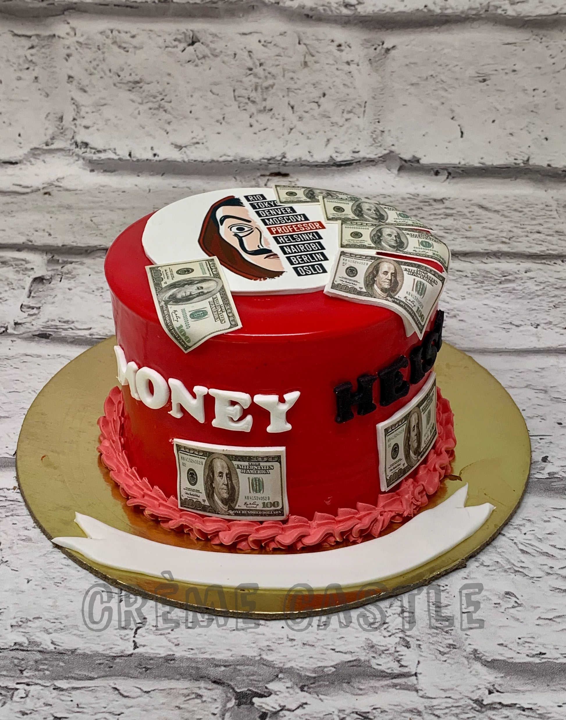 Money Heist Theme Cake