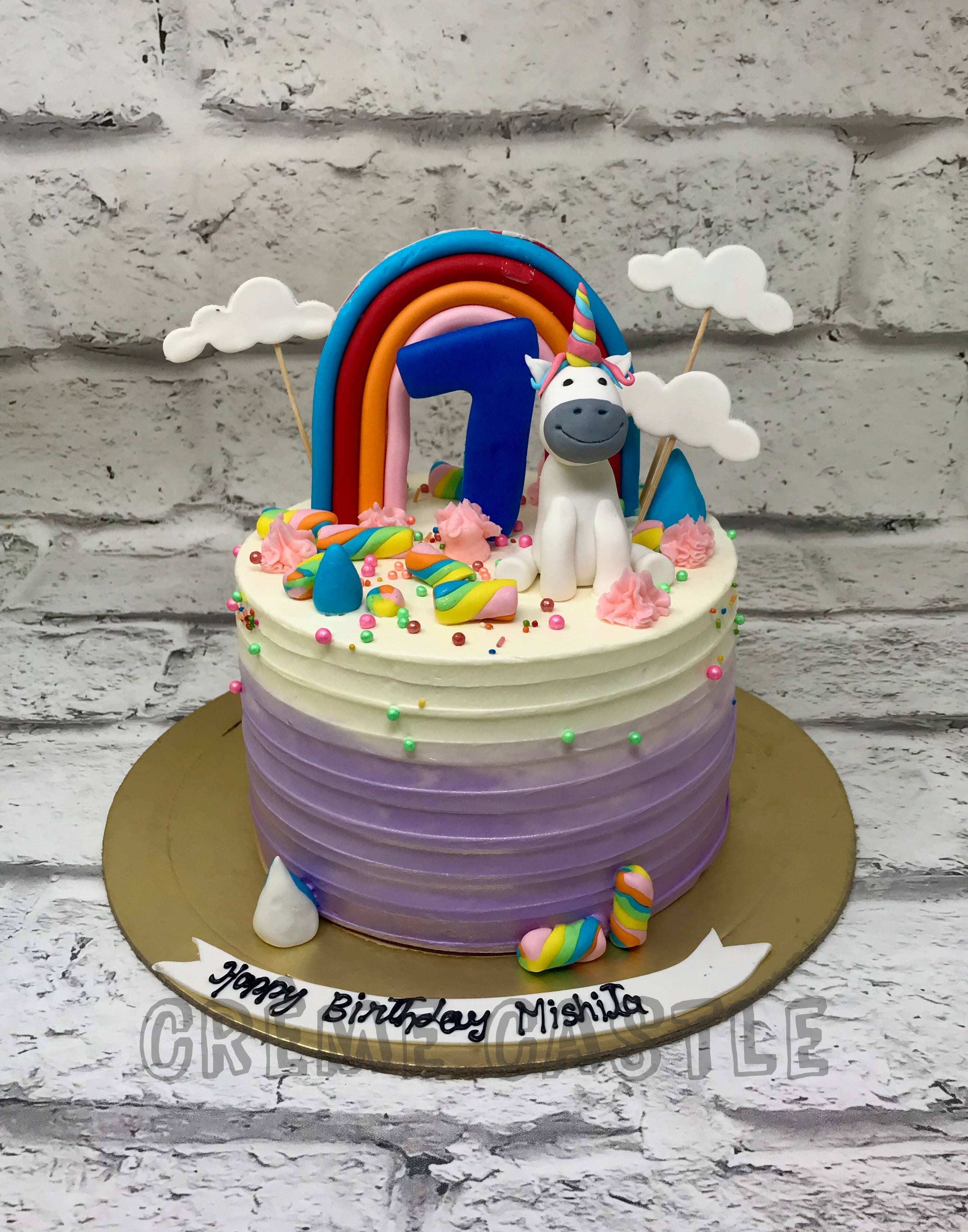 Pink and Purple Unicorn Cake | Cute Unicorn Cake | Unicorn Theme Birthday  Cake – Liliyum Patisserie & Cafe