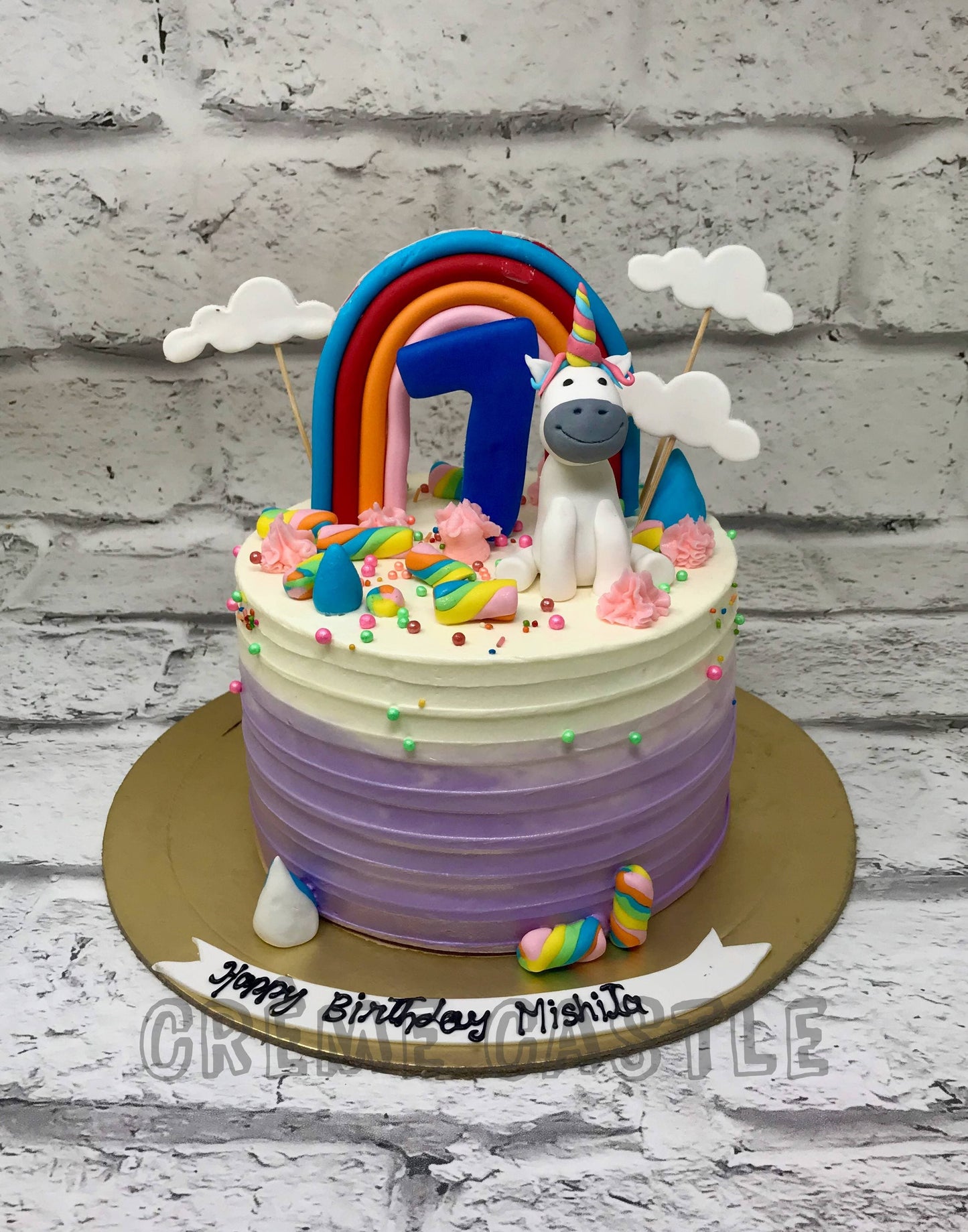 Purple Unicorn Cake