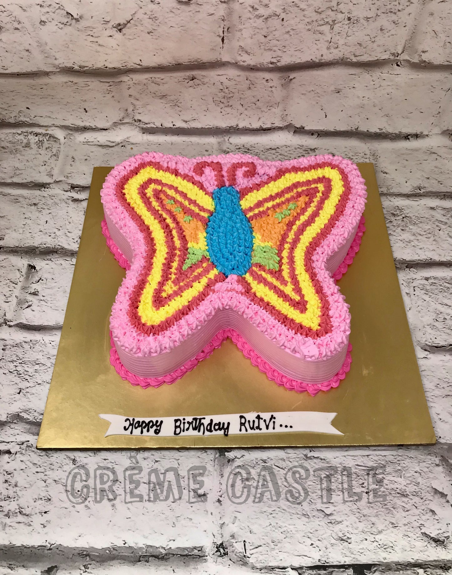 Butterfly Shape Cake Creme Castle