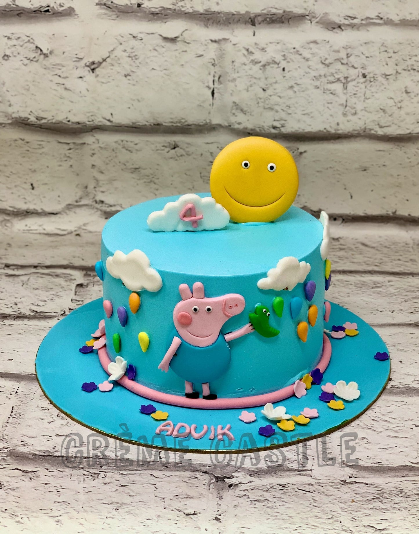 Peppa Pig Blue Cake