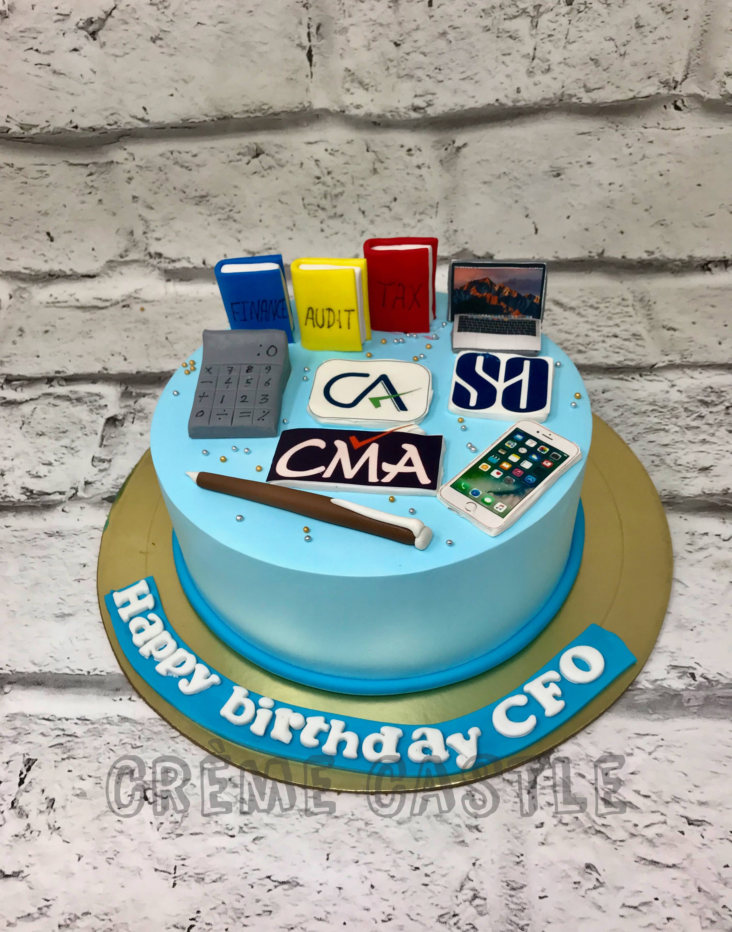 Order CA Day Photo Cake Online, Price Rs.895 | FlowerAura