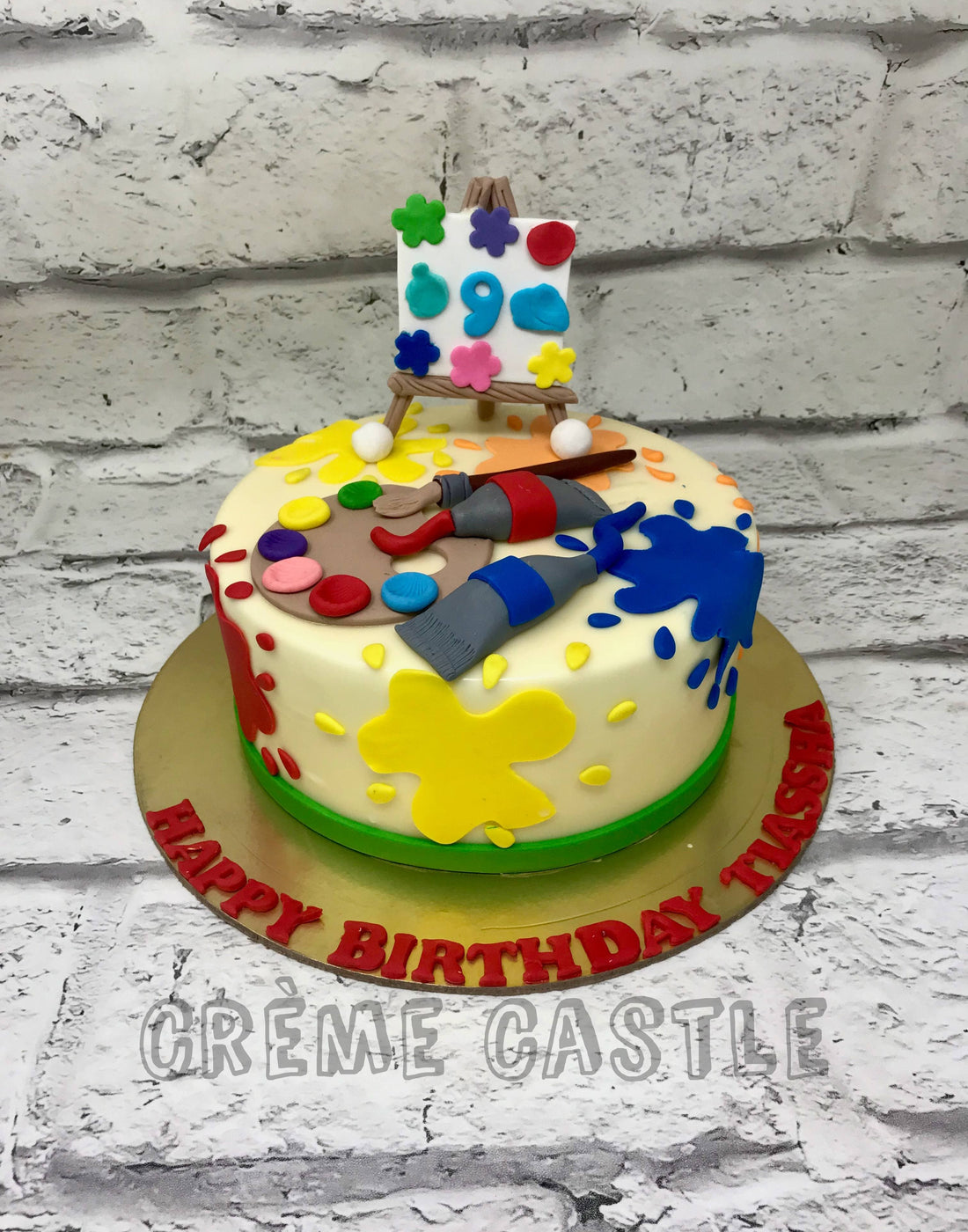 Painting Cake with Splash by Creme Castle