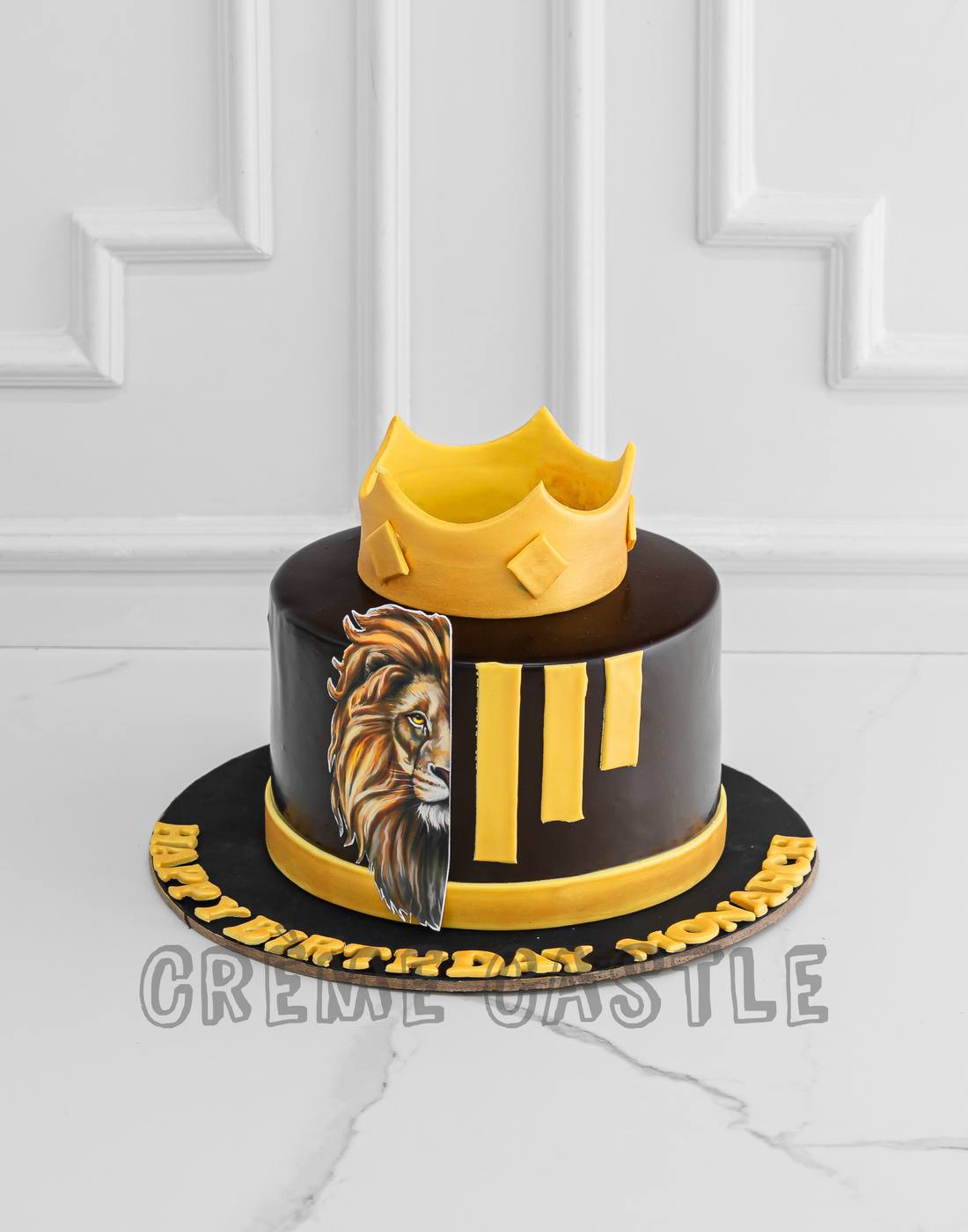 2 Tier Lion king Theme Sculpted Birthday Cake