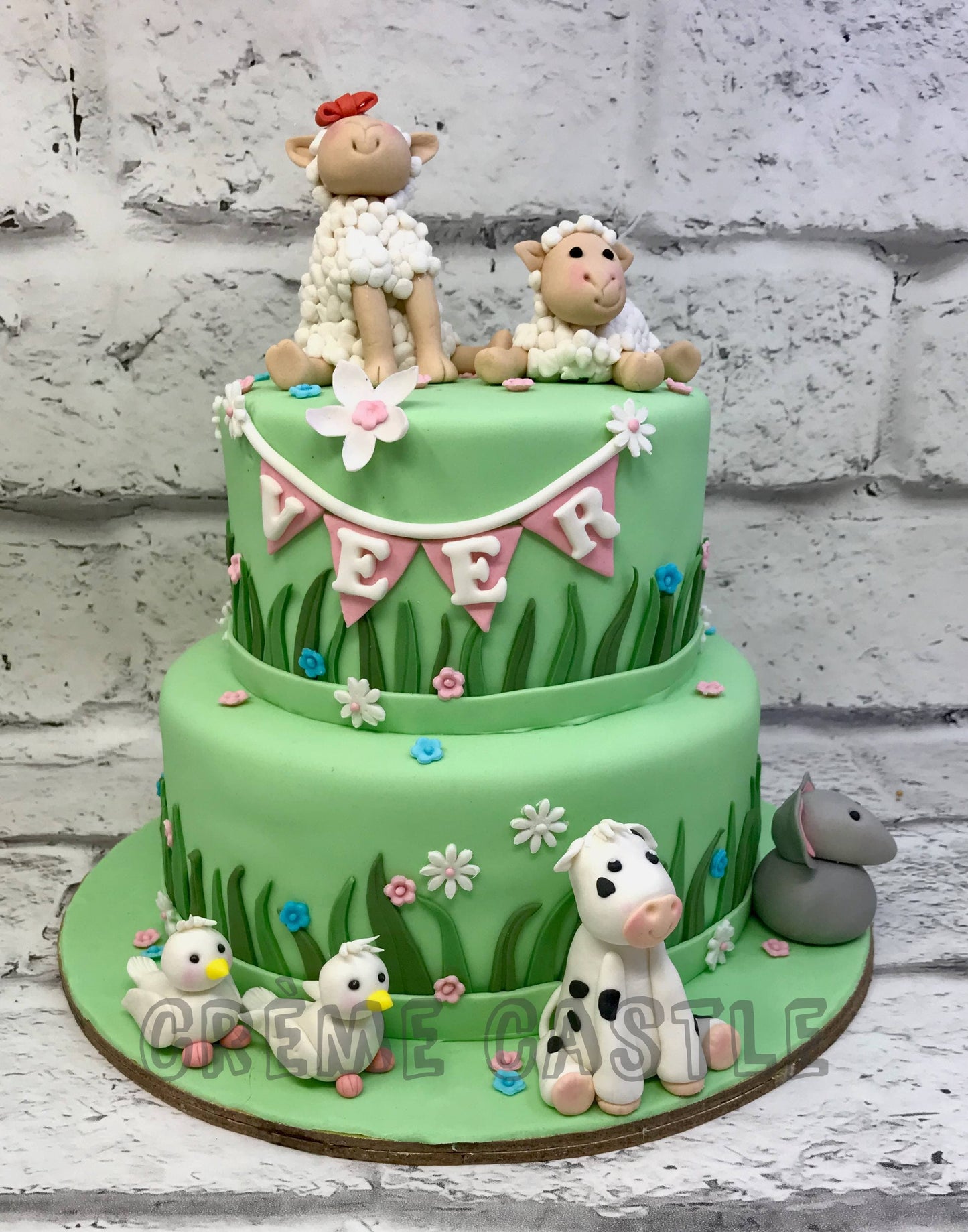 Sheep Theme Cake