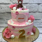 Teddy Floral Tier Cake Creme Castle