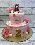 Teddy Floral Tier Cake