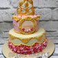 Tiara Gold Tier Cake Creme Castle