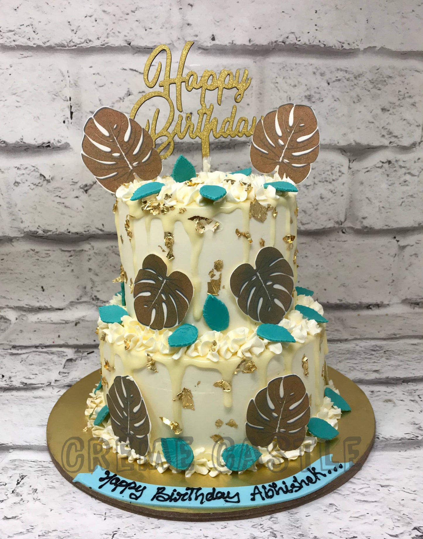 Gold Tropical Lead Cake