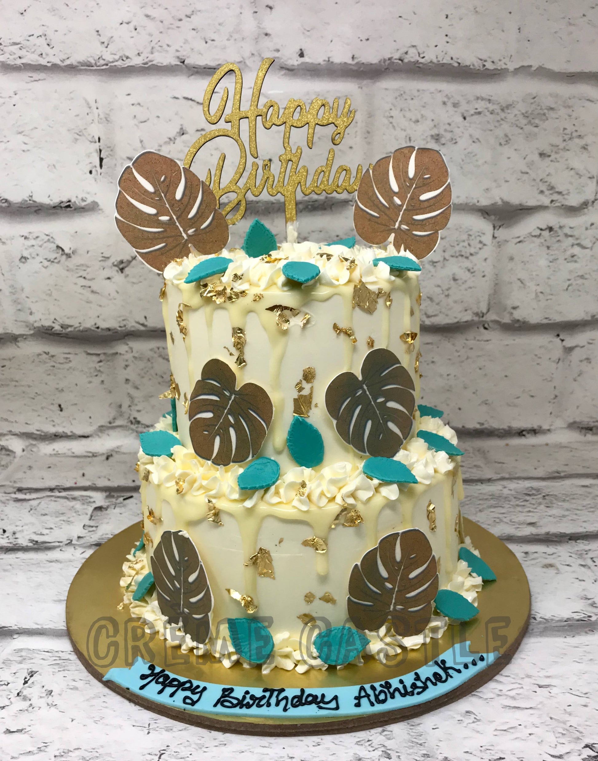 Gold Tropical Lead Cake