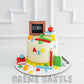 School Theme Cake with Pencils by Creme Castle