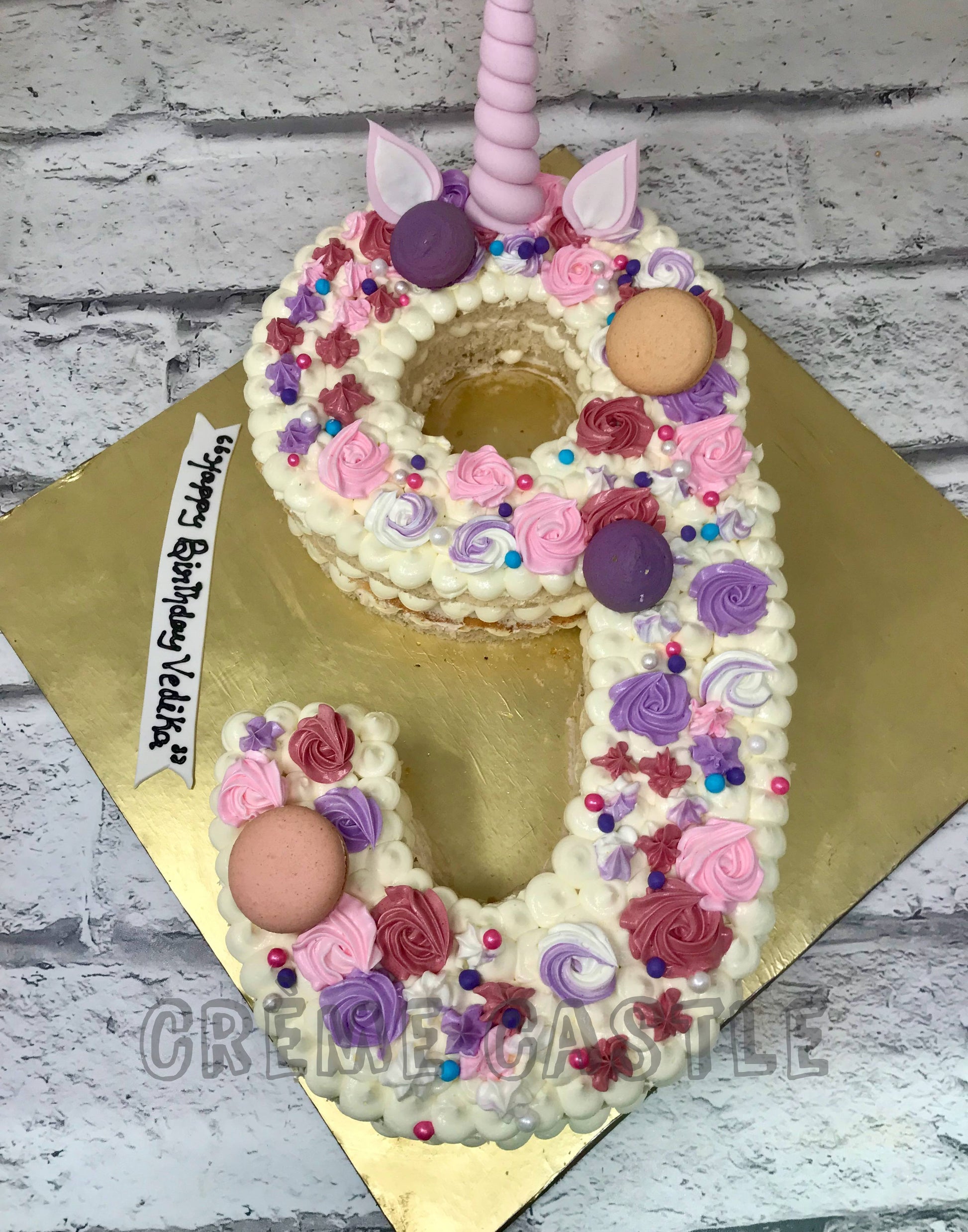 9 Number Unicorn Cake