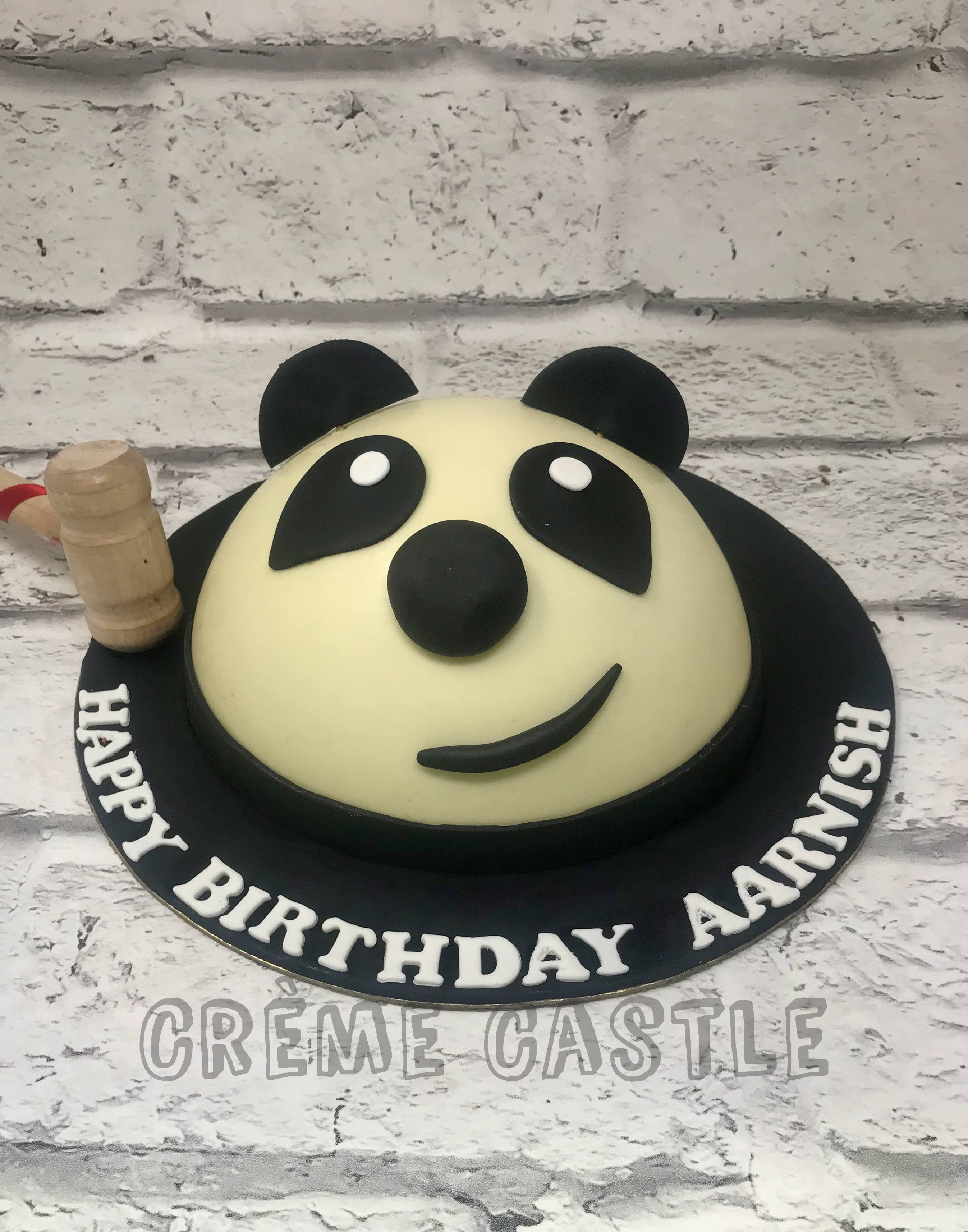 Ganso Shop] Panda Themed Round Shaped Birthday Cake