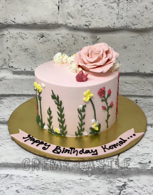 Leafy Floral Cake