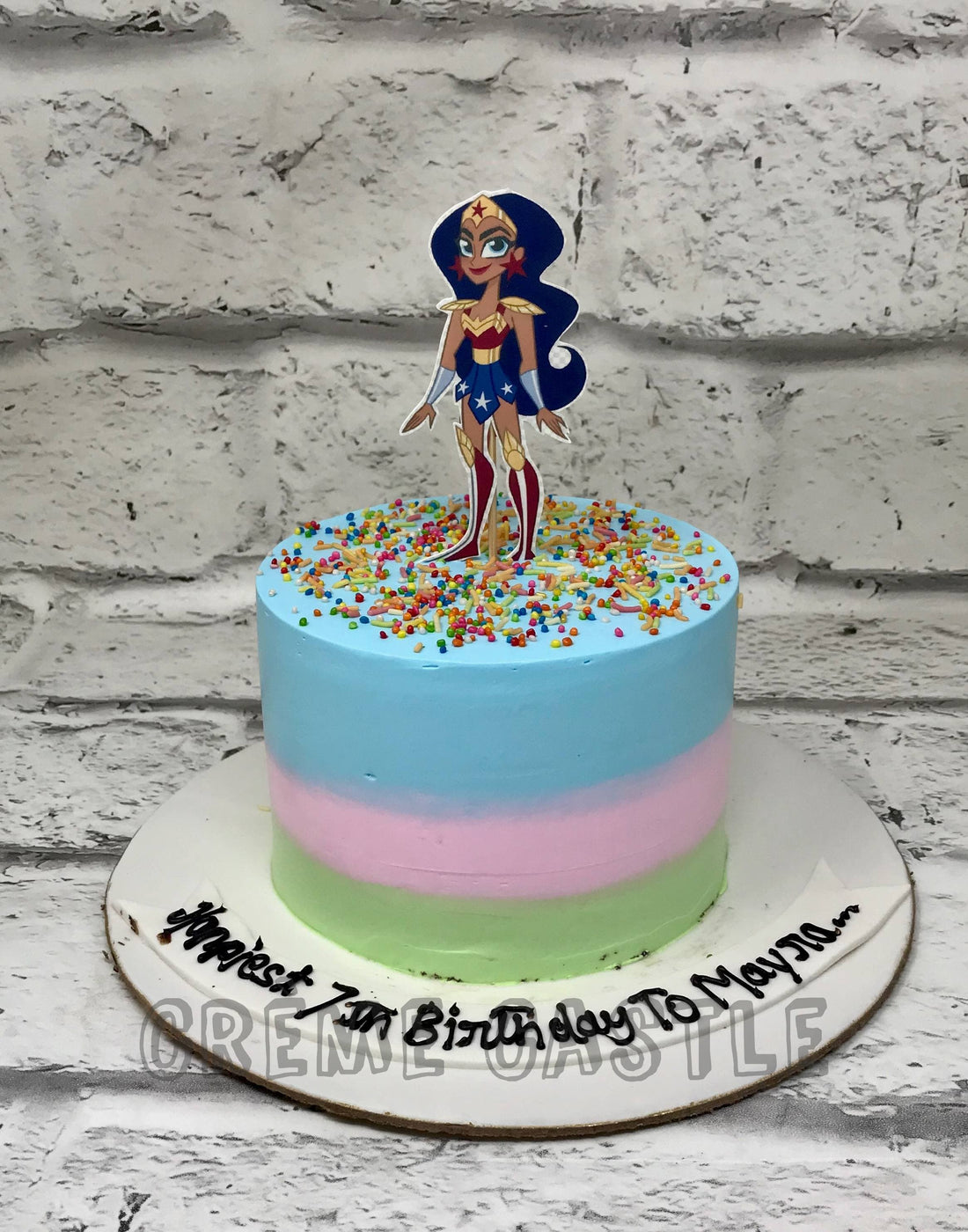 Wonder Woman Cutout Cake