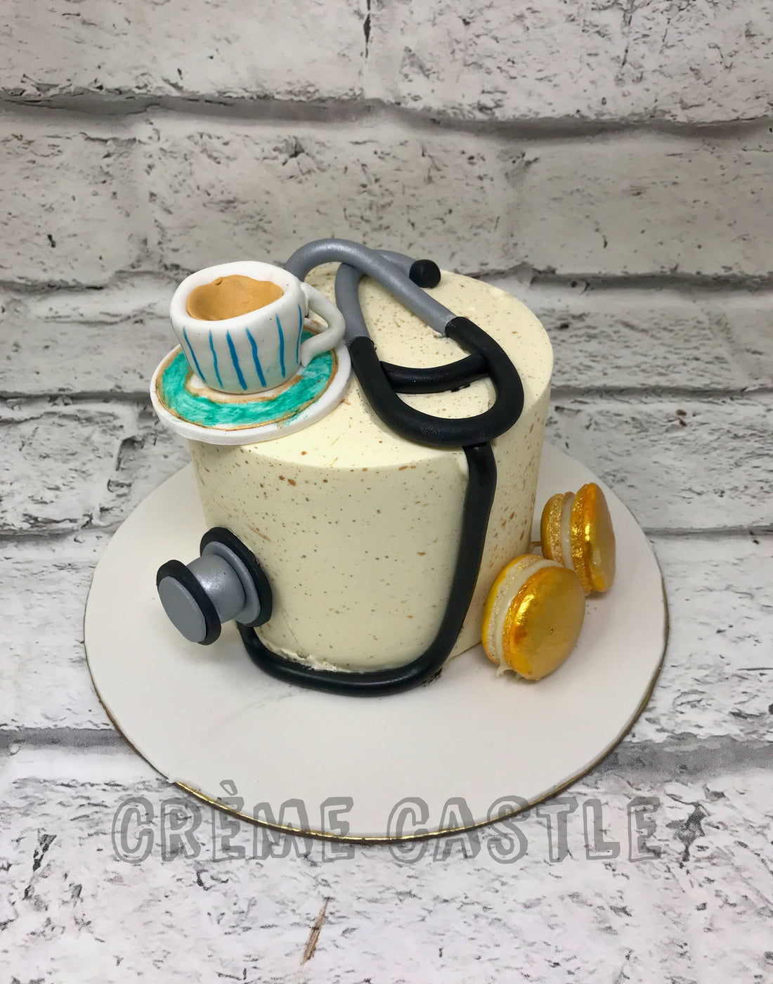 Doctor Theme Cake with Tea by Creme Castle